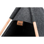 Cueva Tipi, fieltro, 55 × 65 × 55 cm, Antracita