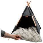 Cueva Tipi, fieltro, 55 × 65 × 55 cm, Antracita
