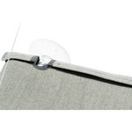 Window platform, velour, 50 × 30 cm, grey