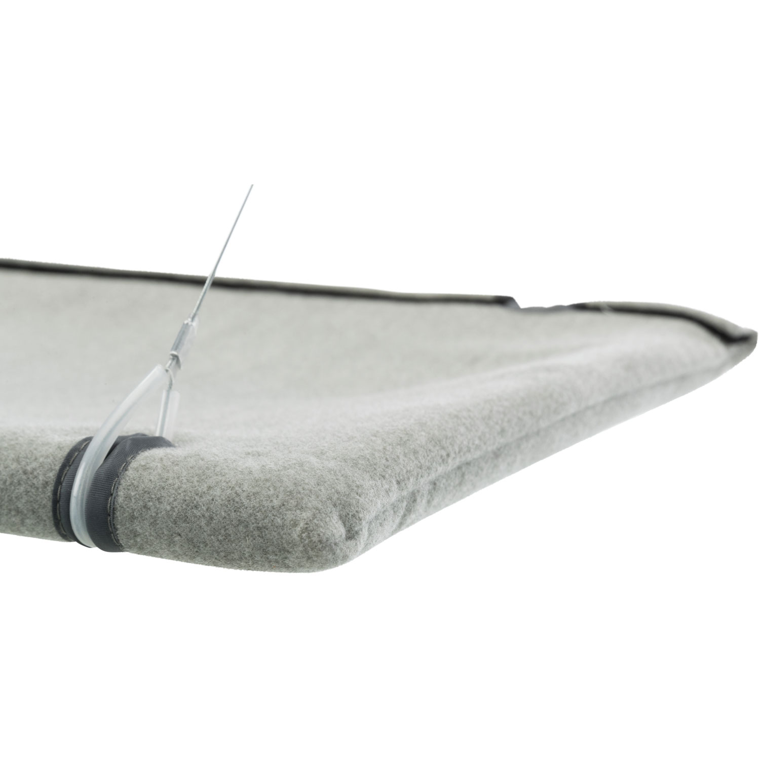 Alfombrilla para el cristal de la ventana, terciopelo, 50 × 30 cm, Gris