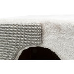 Cuddly cave for shelves with scratching board, 33 × 70 × 37 cm, grey