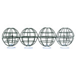 Fat ball holder for window pane, metal, ø 7 × 29 cm, dark green