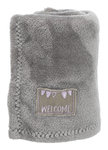 Junior cuddly set blanket/rabbit, plush, 75 × 50 cm, grey/light lilac