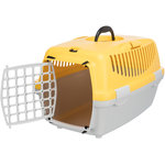 Capri 1 transport box, XS: 32 × 31 × 48 cm, light grey/yellow