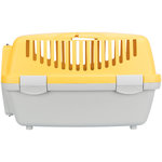 Capri 1 transport box, XS: 32 × 31 × 48 cm, light grey/yellow