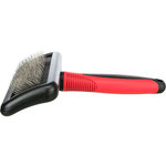 Soft brush, plastic/metal bristles, 12 × 16 cm