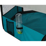 Outdoor run, net/floor, dwarf rabbits, polyester, ø 150 × 65 cm, turquoise/light