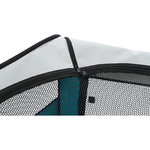 Outdoor run, net/floor, dwarf rabbits, polyester, ø 150 × 65 cm, turquoise/light