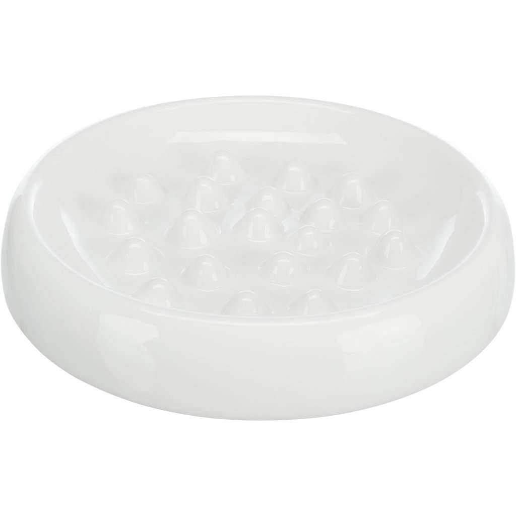 Comedero Slow Feed, 0,25 l/ø 18 cm, Blanco