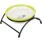 Cuenco de cerámica con soporte, 0,3 l/ø 13 cm, Blanco/Verde