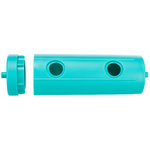 Snack Roll with base, plastic, 19 × 12 × 11 cm, grey/turquoise