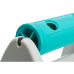 Snack Roll with base, plastic, 19 × 12 × 11 cm, grey/turquoise