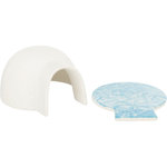 Igloo with cooling plate, mice/hamsters, ceramic, 13 × 9 × 15 cm, white