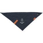 BE NORDIC Pañuelo, S, 30 cm, Azul oscuro con estampado de anclas