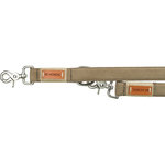 BE NORDIC adjustable leash, leather, L–XL: 2.00 m/25 mm, light grey