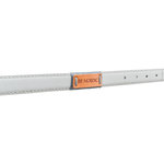 BE NORDIC collar, leather, L–XL: 55 cm/30 mm, light grey