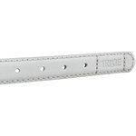 BE NORDIC Collar de Cuero, L–XL, 55 cm/30 mm, Gris claro