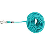 Tracking leash, trigger snap hook, round, S–L: 20 m/ø 6 mm, ocean