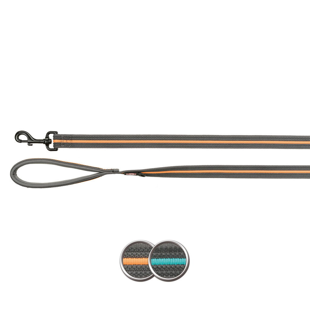 Fusion leash, extra long, L–XL: 1.80 m/25 mm, graphite/Papaya