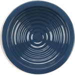 BE NORDIC Comedero, cerámica, 0,8 l/ø 25 cm, Azul oscuro/Beige