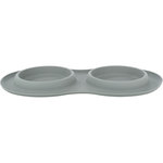Bowl set, silicone/stainless steel, 2 × 0.3 l/ø 16 cm/47 × 3 × 26 cm, grey
