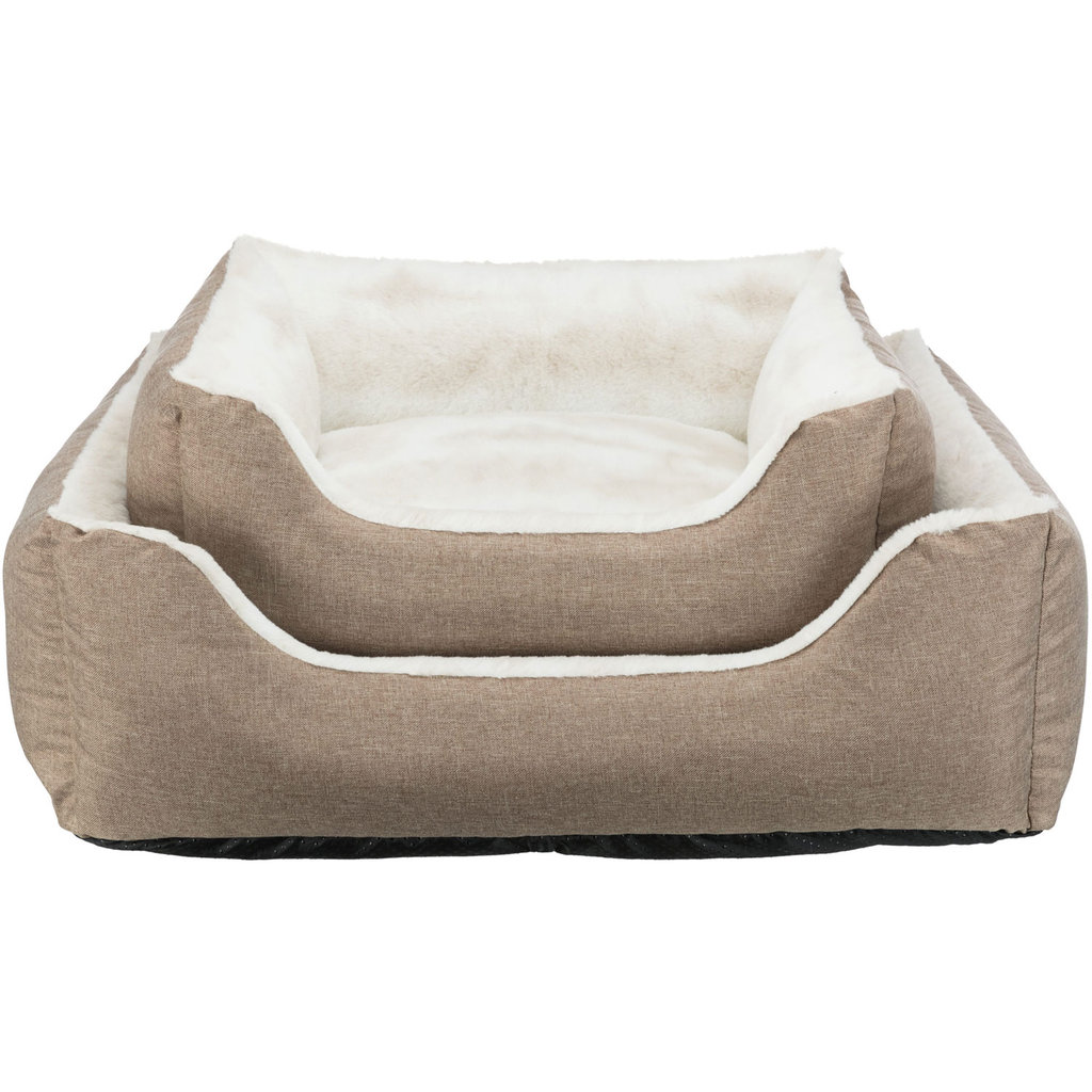 Cama Nelli, 80 × 65 cm, Marrón claro/Blanco-Taupe