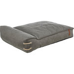 BE NORDIC Föhr cushion, with rim, 120 × 90 cm, dark grey