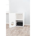 Cat house for litter box XL, 2 levels, MDF, 53 × 90 × 58 cm, white