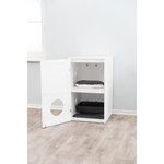 Cat house for litter box XL, 2 levels, MDF, 53 × 90 × 58 cm, white