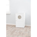 Cat house for litter box XL, 2 levels, MDF, 53 × 90 × 58 cm, white