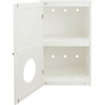 Cat house for litter box XL, 2 levels, MDF, 53 × 90 × 58 cm, white