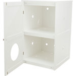 Cat house for litter box XL, 2 levels, MDF, 53 × 90 × 58 cm, white