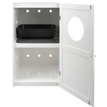 Cat house for litter box XL, 2 levels, MDF, 53 × 90 × 58 cm, white
