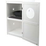 Cat house for litter box XL, 2 levels, MDF, 53 × 90 × 58 cm, white