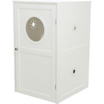 Cat house for litter box XL, 2 levels, MDF, 53 × 90 × 58 cm, white