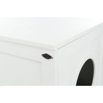 Cat house for litter box XL, 2 levels, MDF, 53 × 90 × 58 cm, white