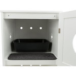Cat house for litter box XL, 2 levels, MDF, 53 × 90 × 58 cm, white
