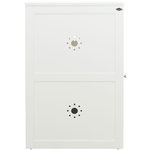 Cat house for litter box XL, 2 levels, MDF, 53 × 90 × 58 cm, white