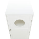 Cat house for litter box XL, 2 levels, MDF, 53 × 90 × 58 cm, white