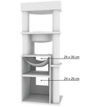Poste Rascador XXL Leandro, 163 cm, Gris claro