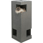 Gabriel cat tower XXL, felt/sisal, 118 cm, grey