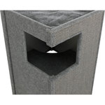 Gabriel cat tower XXL, felt/sisal, 118 cm, grey