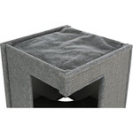 Gabriel cat tower XXL, felt/sisal, 118 cm, grey