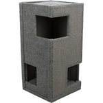 Gabriel cat tower, felt/sisal, 78 cm, grey
