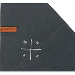 BE NORDIC Pañuelo, M, 40 cm, Gris oscuro con estampado de Rosa de los vientos