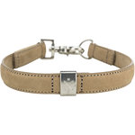 BE NORDIC collar, leather, L–XL: 55 cm/30 mm, sand