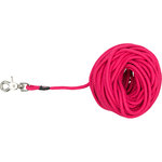 Tracking leash, trigger snap hook, round, S–L: 20 m/ø 6 mm, fuchsia