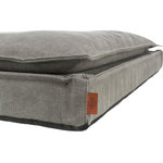 BE NORDIC Föhr mattress, with topper, 100 × 70 cm, dark grey