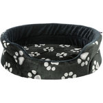 Jimmy bed, oval, 110 × 95 cm, black