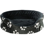 Jimmy bed, oval, 110 × 95 cm, black